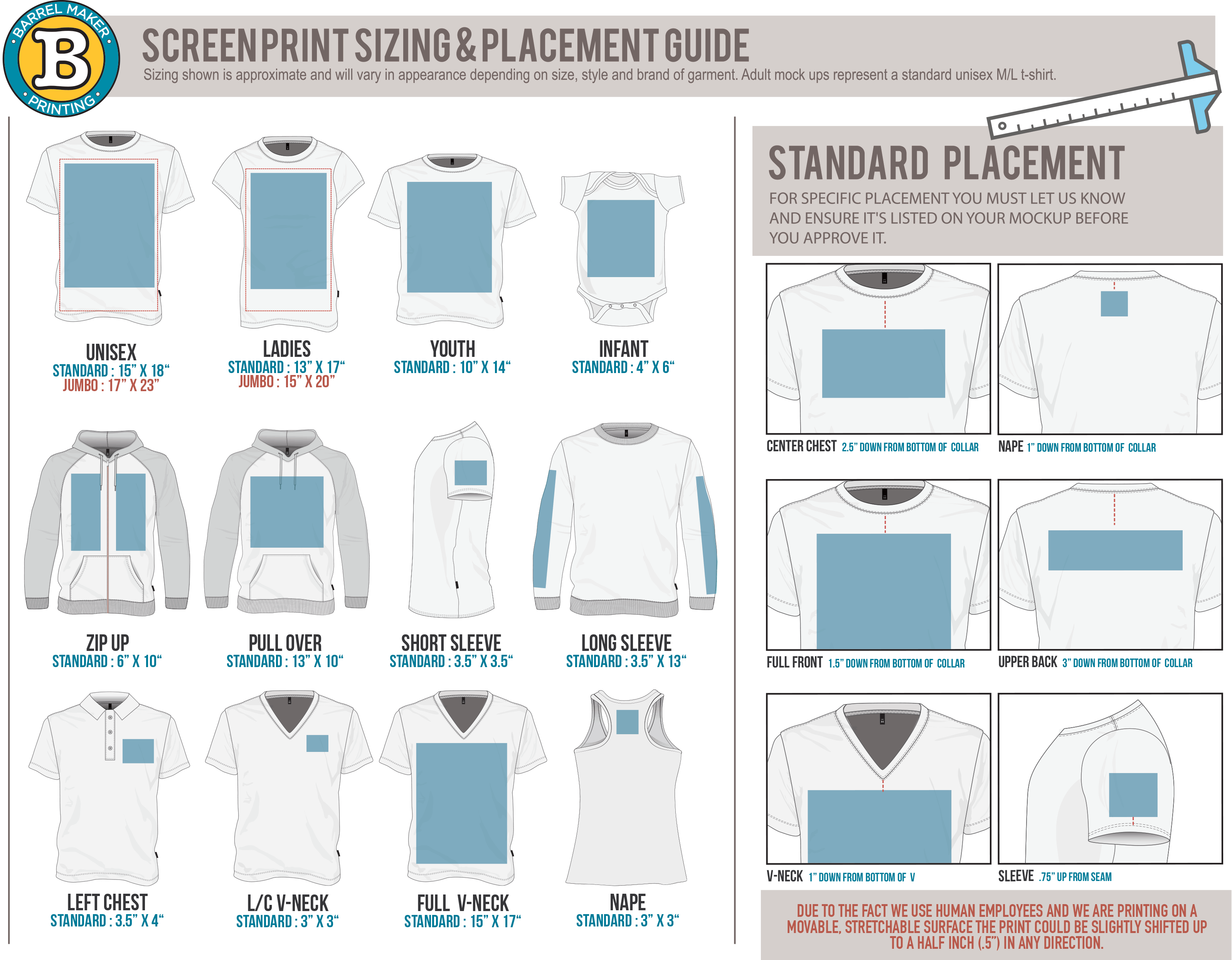 T-Shirt Design Size and Placement Tips – Printify Guide