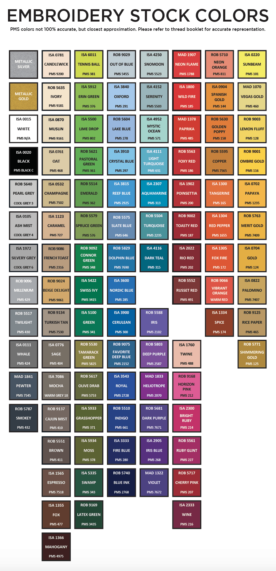 Stock Colors